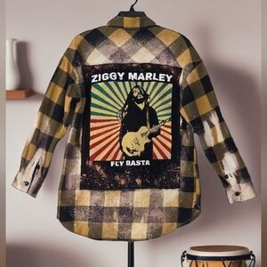 Upcycled ZIGGY MARLEY distressed P